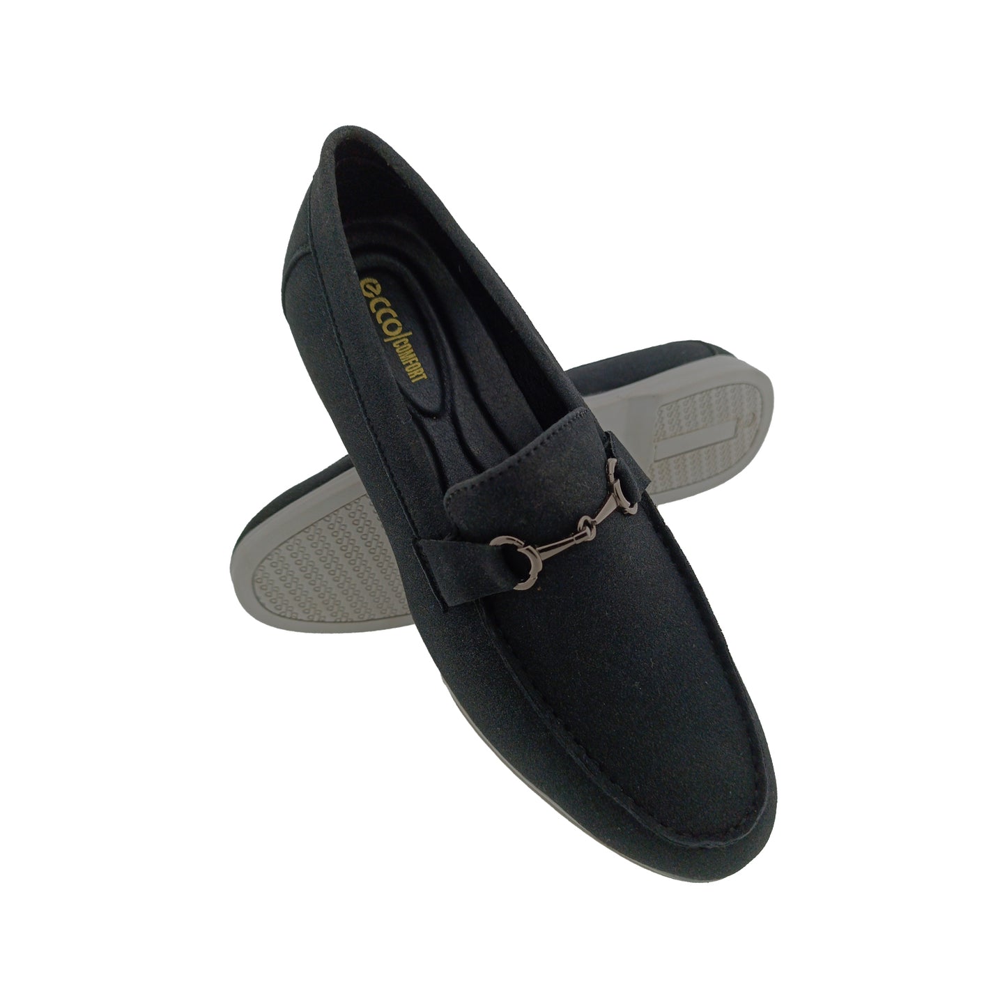 ECCO/COMFORT PIANYA:03 BLACK MENS BUFF POINT LOAFER