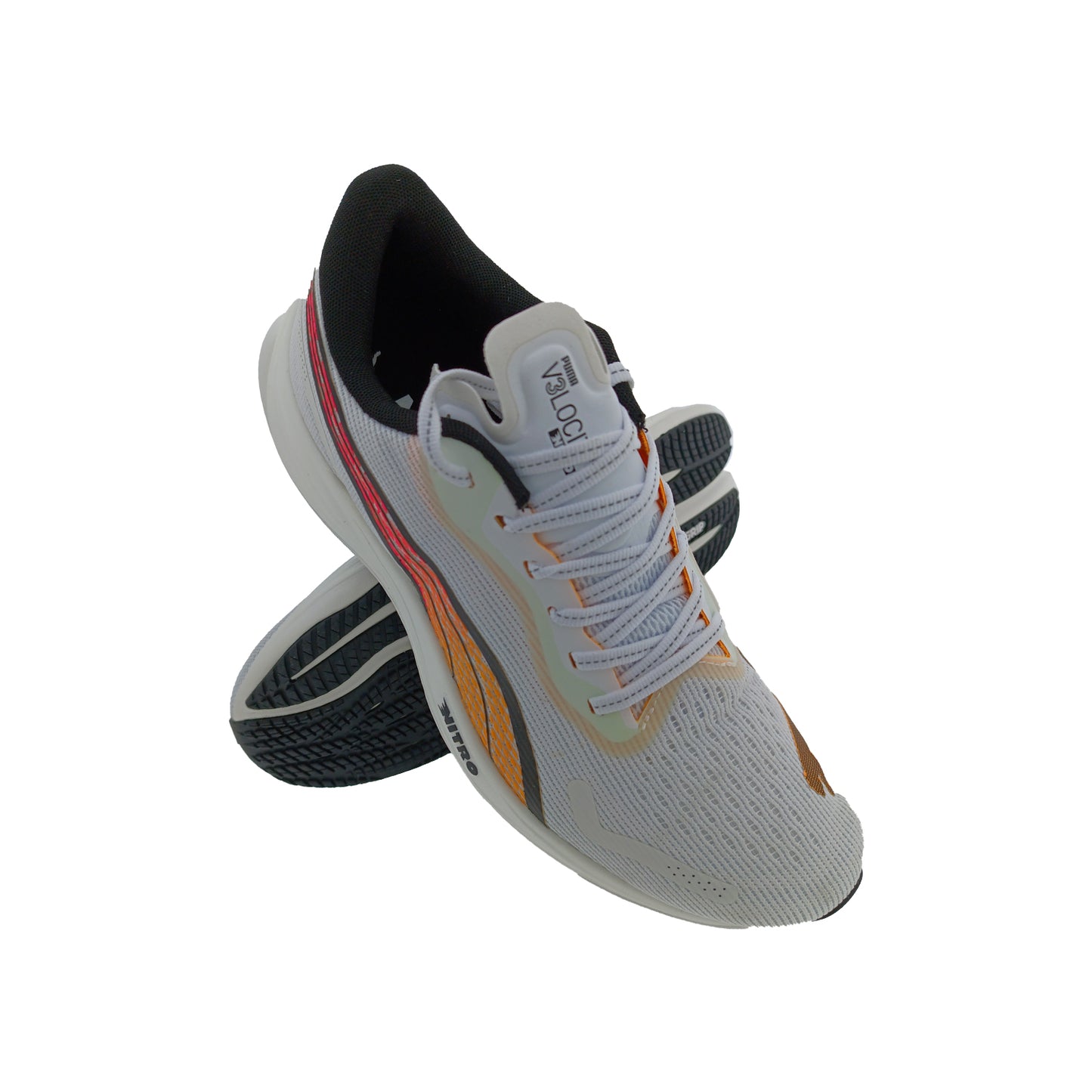 PUMA 311849-02 WHITE/ORANGE MENS LACEUP SPORTS SHOE