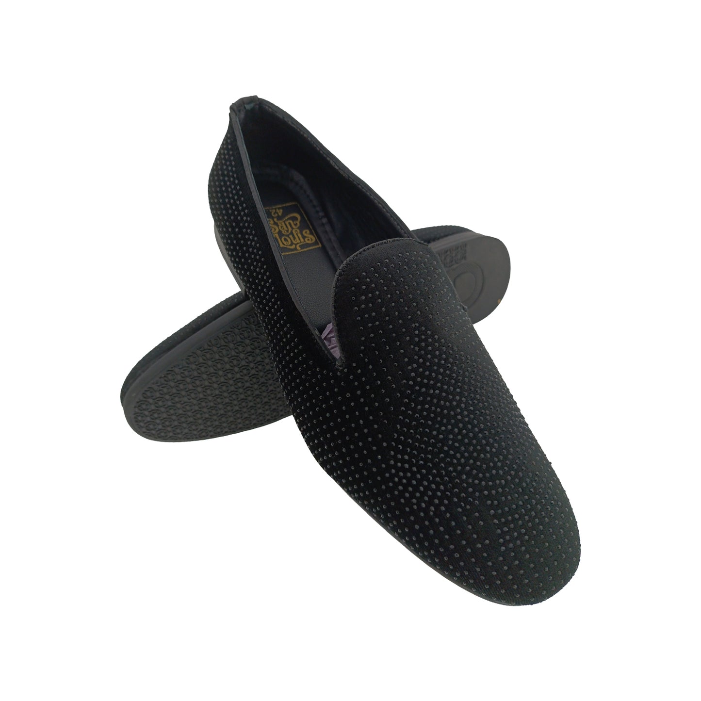 SAN LOUFIS 1028 BLACK MENS TRADITIONAL LOAFER