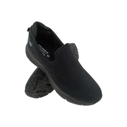 COLUMBUS SPRINTER BLACK MENS SLIPON SPORTS SHOE