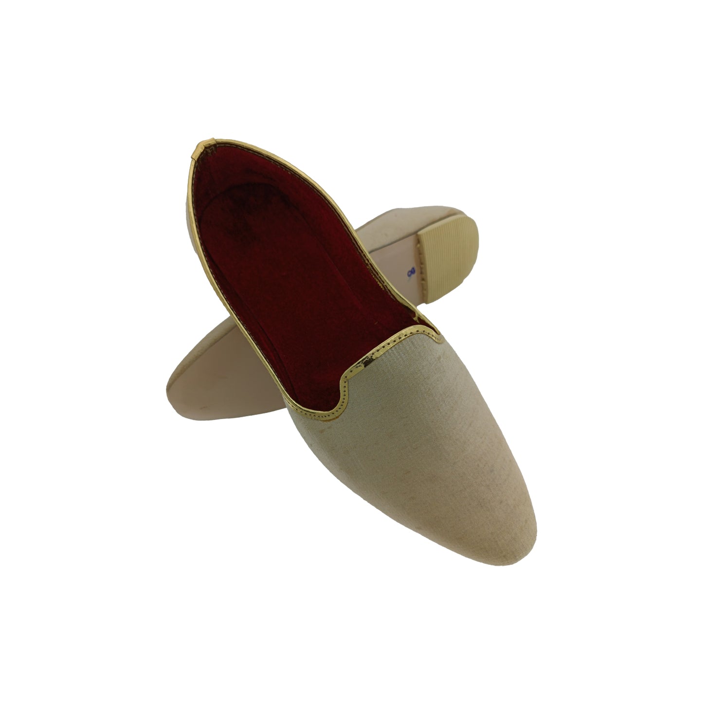 JUTTI 15 BEIGE/GOLD MENS TRADITIONAL MOJARI