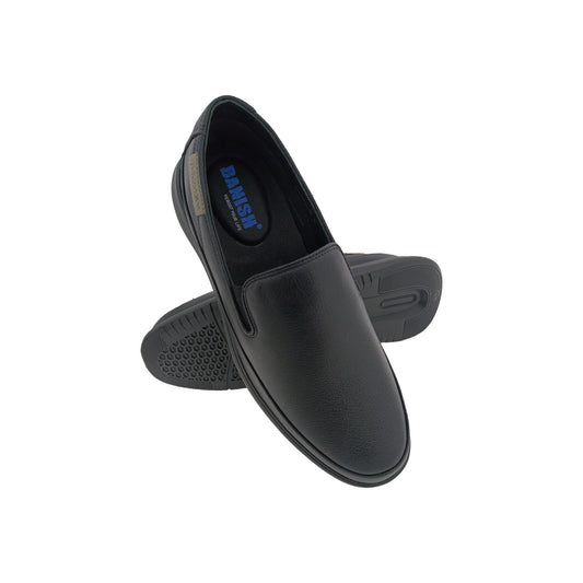 BANISH SKY-118 BLACK MENS SLIPON SHOE