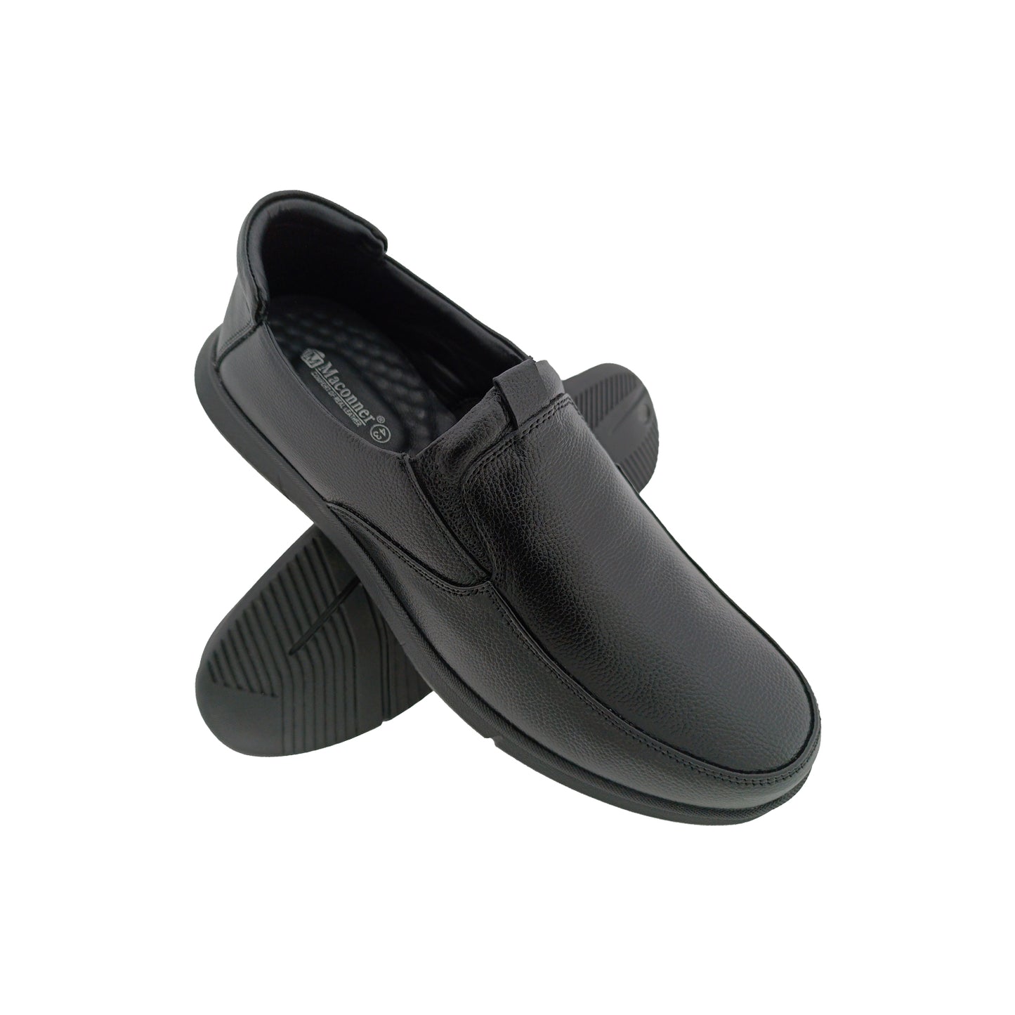 MACONNER KL-0068 BLACK MENS SLIPON SHOE