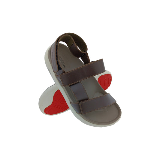 HAPPENSTANCE ROADIE WOODBURE BROWN/WHITE MENS SANDAL