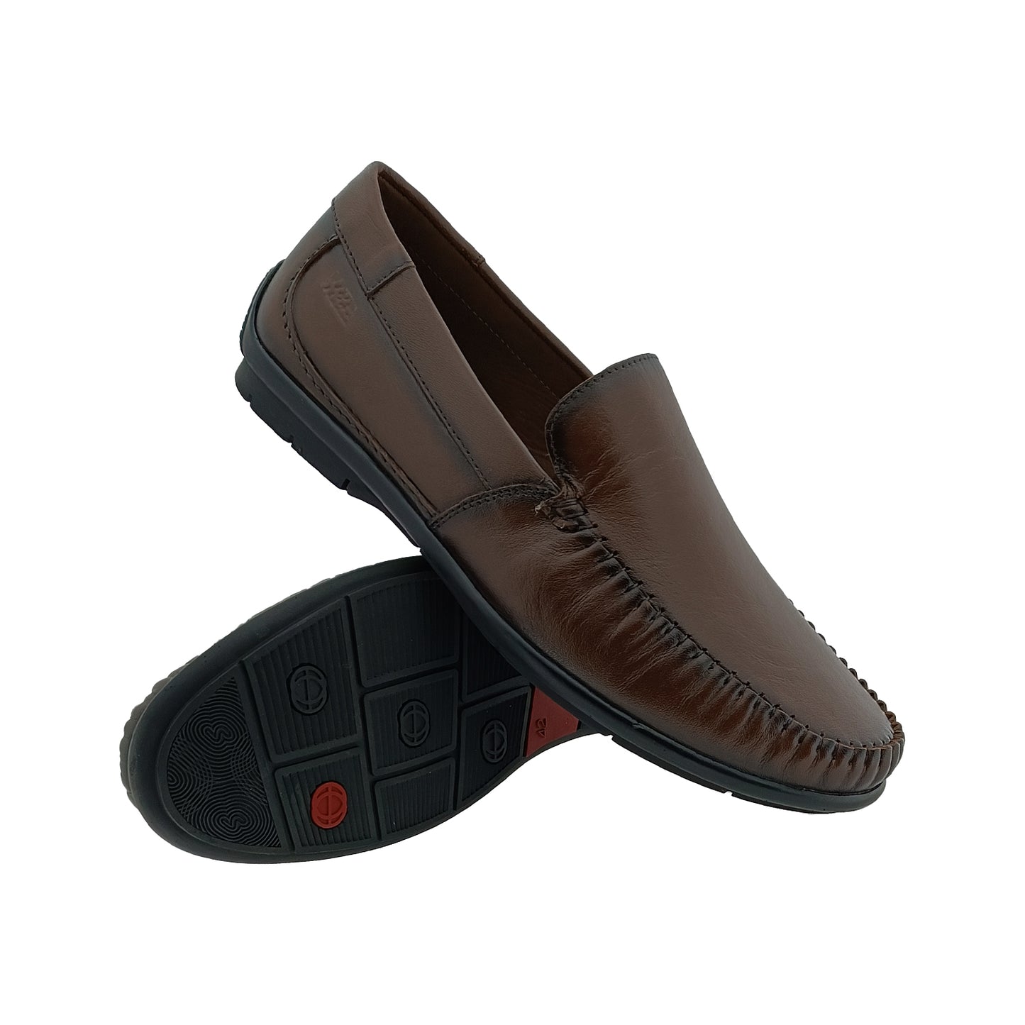 HITZ 1203 BROWN MENS BORDER LOAFER