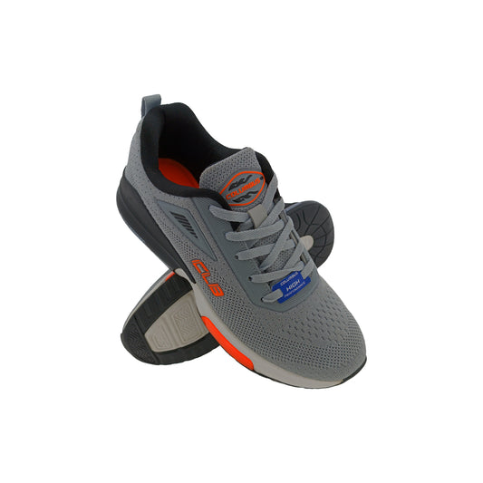 COLUMBUS ULTRA-02 L.GREY/F.ORANGE MENS LACEUP SPORTS SHOE