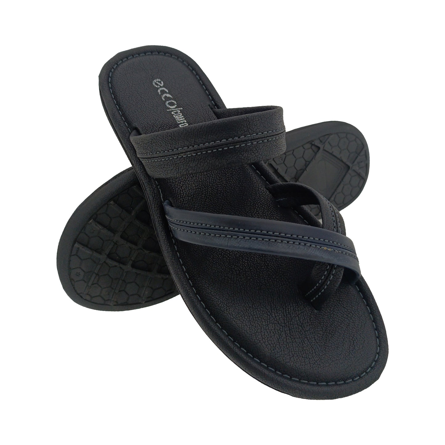 ECCO/COMFORT SPY-9 BLACK MENS CHAPPAL