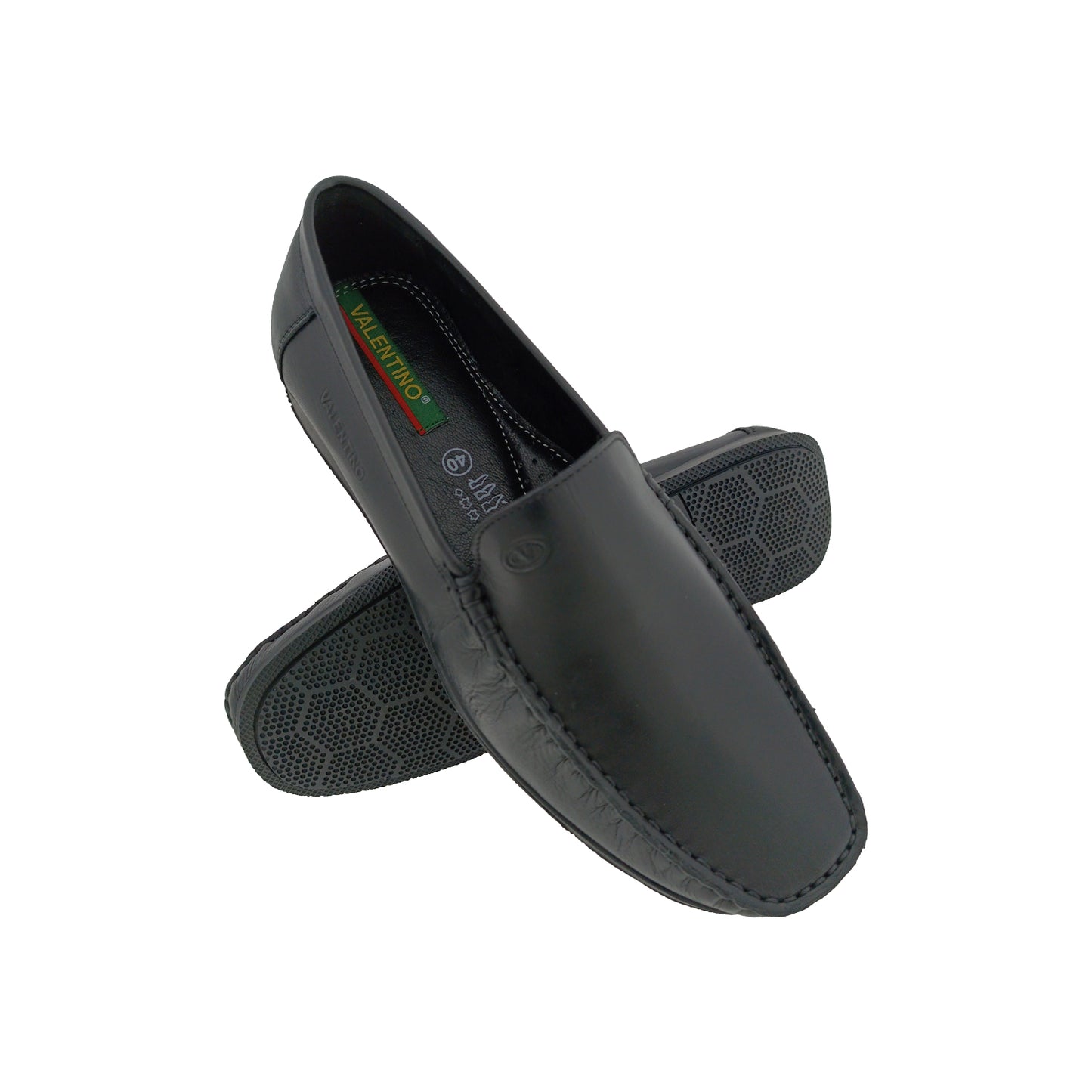 VALENTINO V-CLASS-01 BLACK MENS BOADER LOAFER