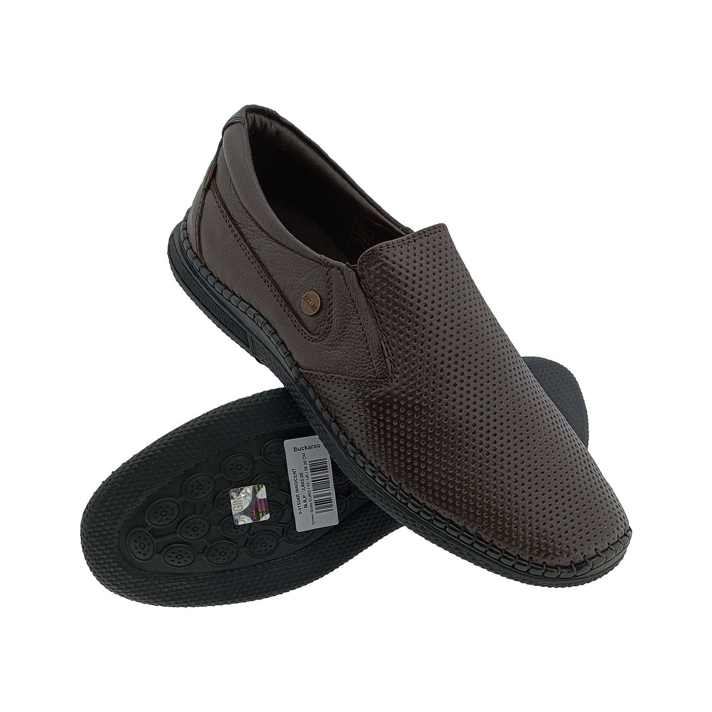 BUCKAROO 5-51534R BROWN MENS CASUEL SLIPON SHOE