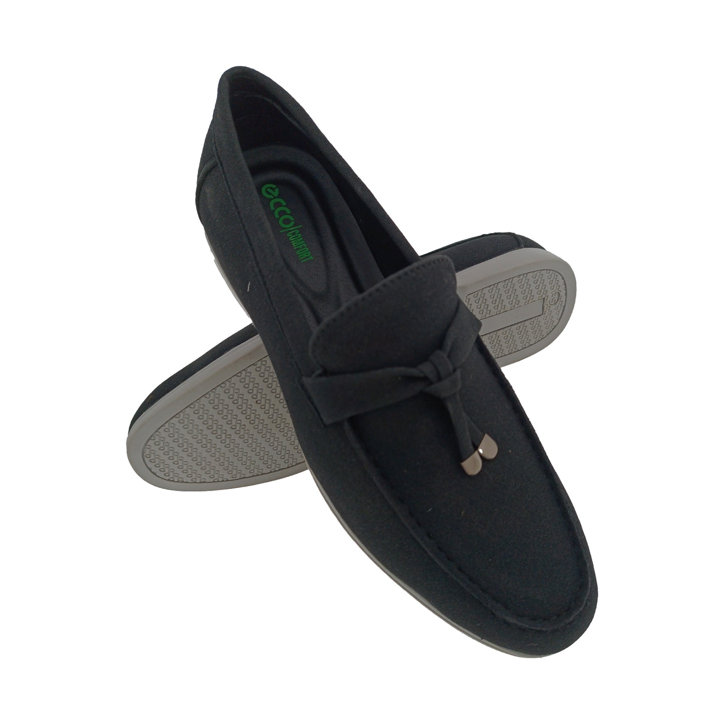 ECCO/COMFORT PIANYA:02 BLACK MENS BUFF POINT LOAFER