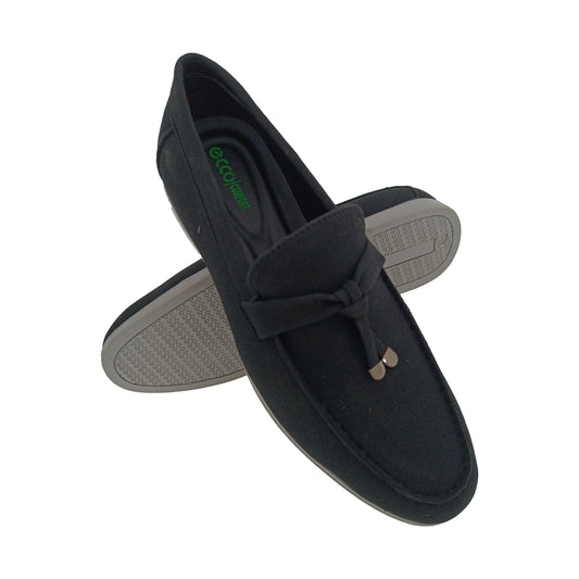 ECCO/COMFORT PIANYA:02 BLACK MENS BUFF POINT LOAFER