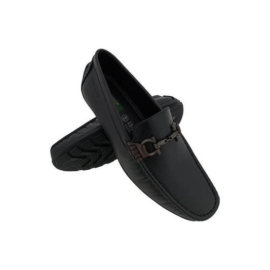 VALENTINO ITALIANO-05 BLACK MENS BOADER LOAFER