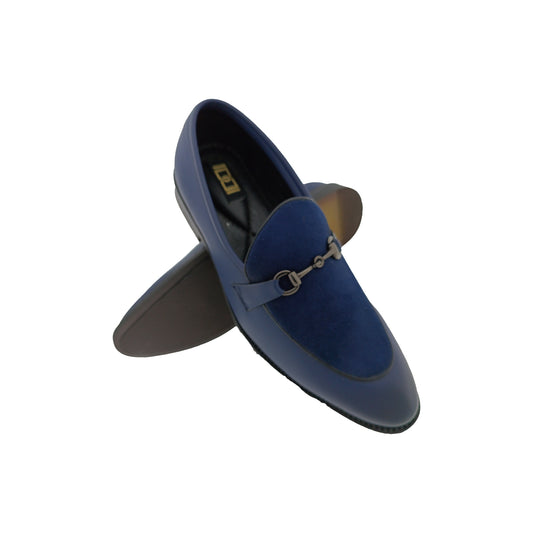 IDDI 993BLUE MENS BUFF POINT LOAFER
