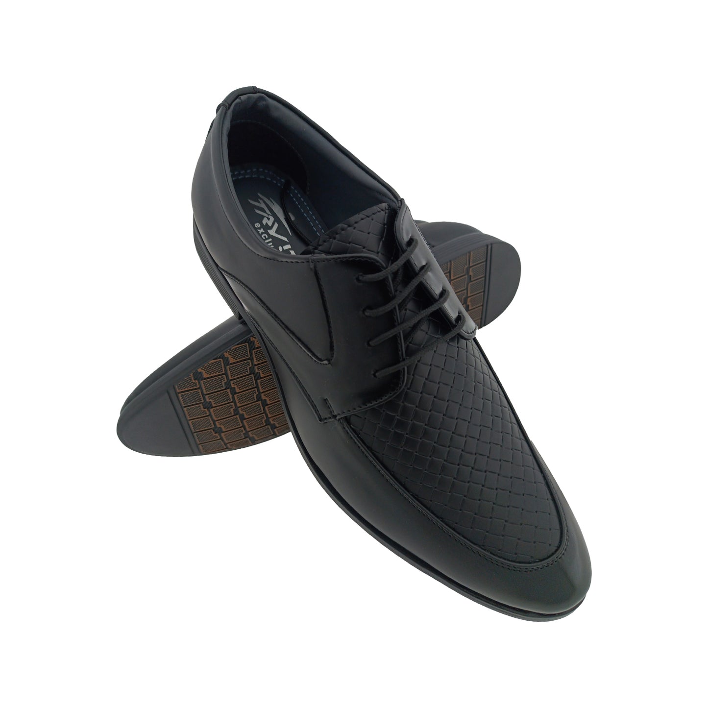 TRYIT 3692 BLACK MENS LACEUP SHOE