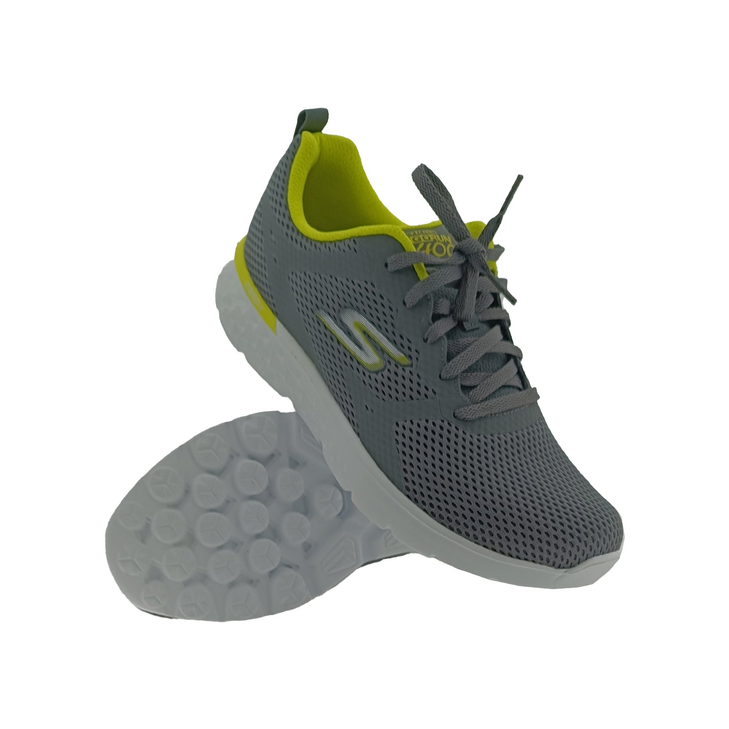 SKECHERS 894167ID GREY/YELLOW LACEUP MENS SPORTS SHOE