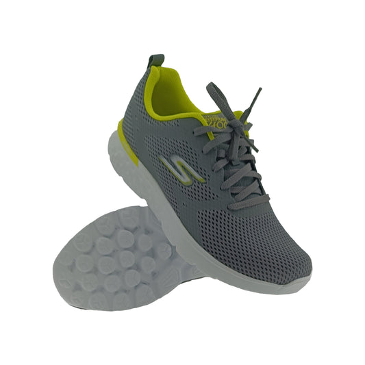 SKECHERS 894167ID GREY/YELLOW LACEUP MENS SPORTS SHOE