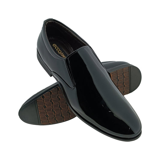 ECCO/COMFORT PAT;1603 BLACK MENS SLIPON SHOE