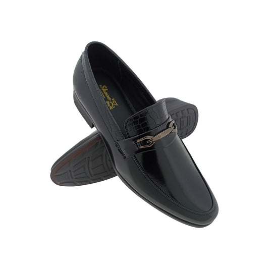 SHOOEZ 2035 BLACK MENS POINT LOAFER