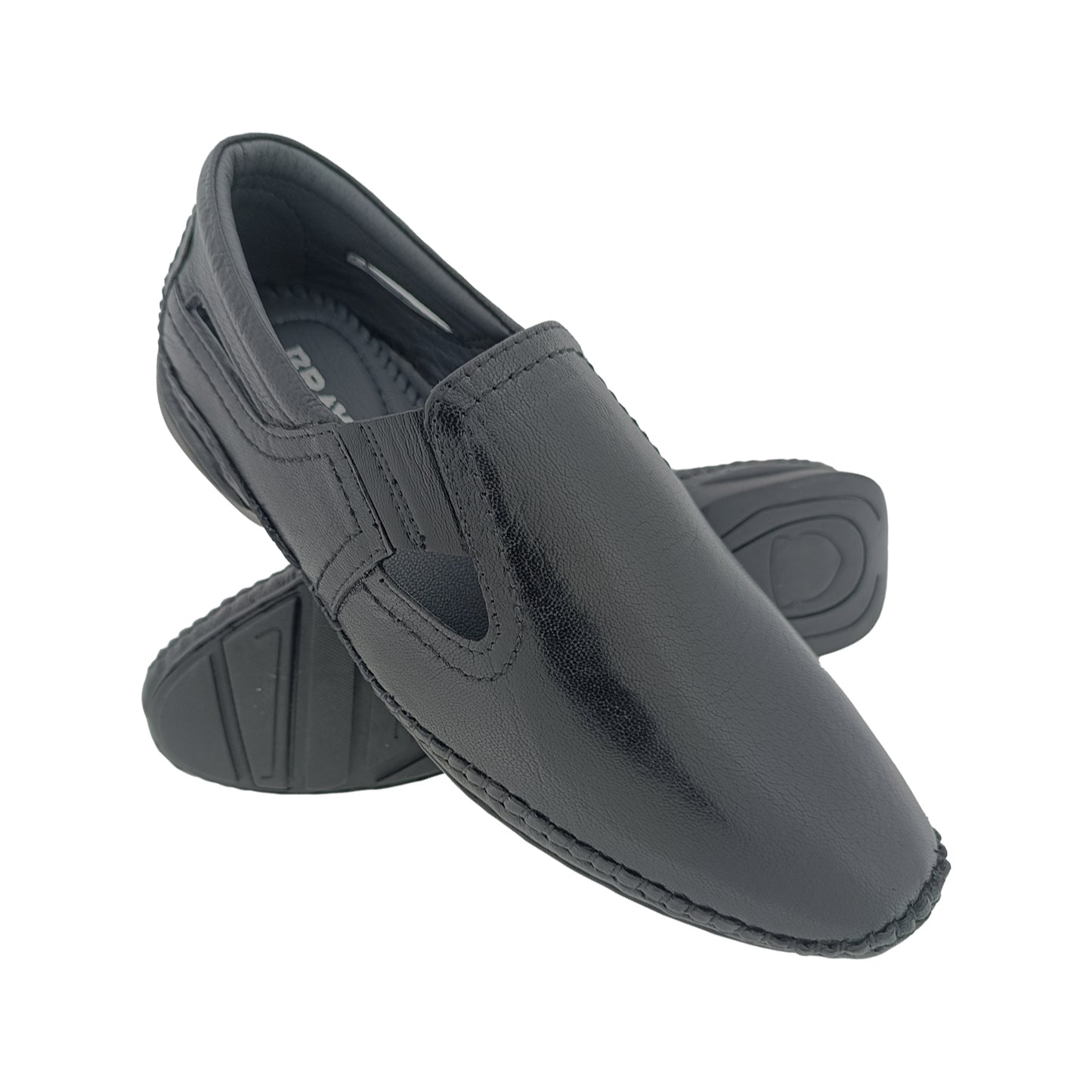 BRAVO EGG-11 BLACK MEN'S LETHER PACK SANDAL