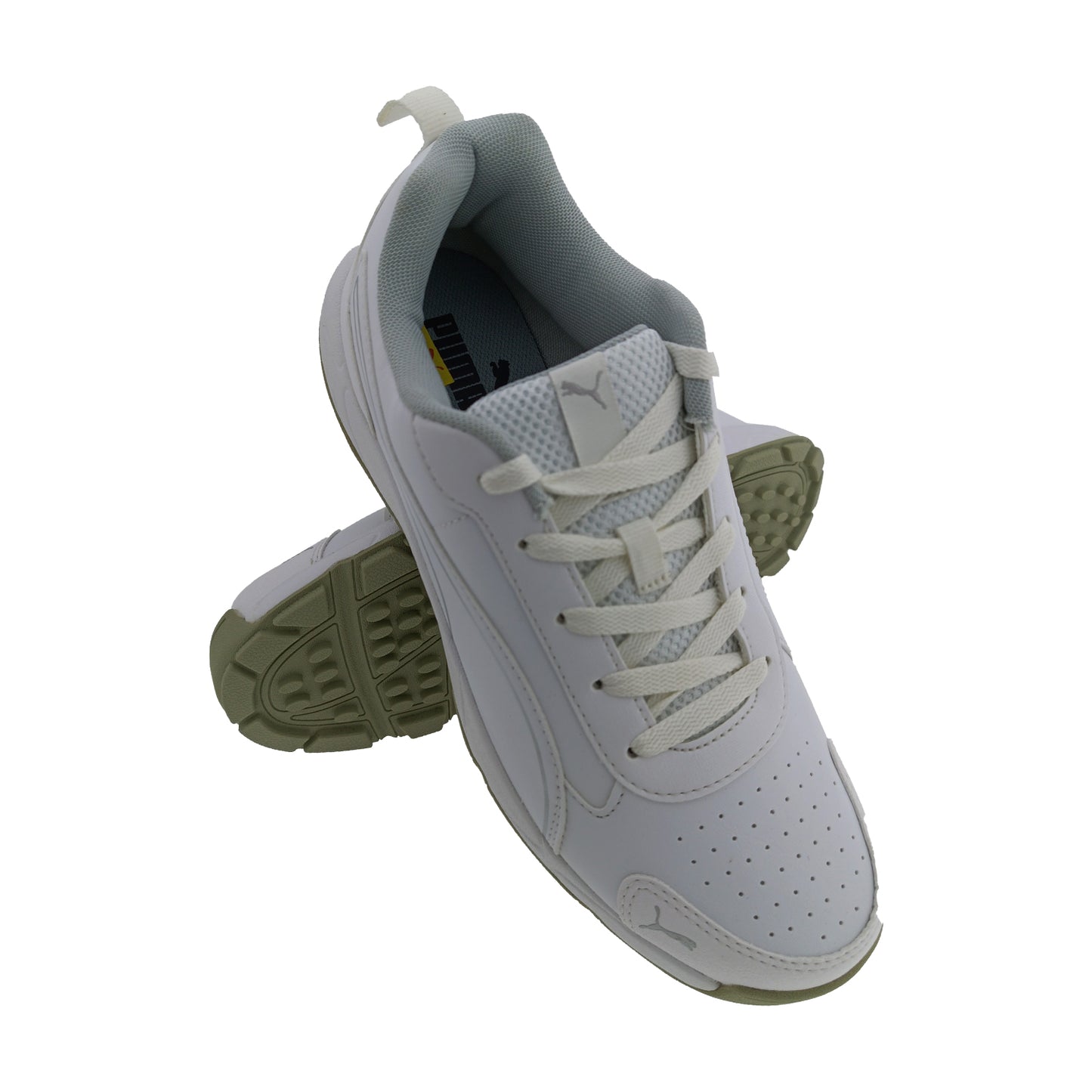 PUMA 107807-07 WHITE/SLIVER MENS LACEUP SPORTS SHOE