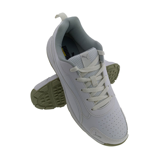 PUMA 107807-07 WHITE/SLIVER MENS LACEUP SPORTS SHOE