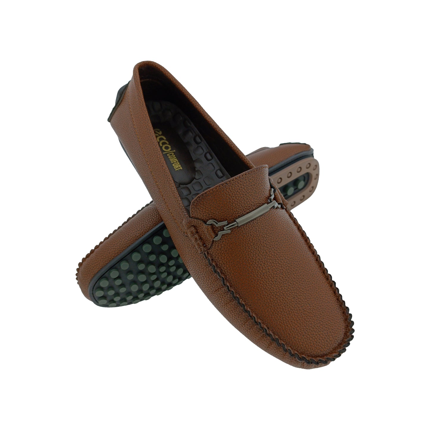 ECCO/COMFORT J-04 TAN MENS BOADER LOAFER