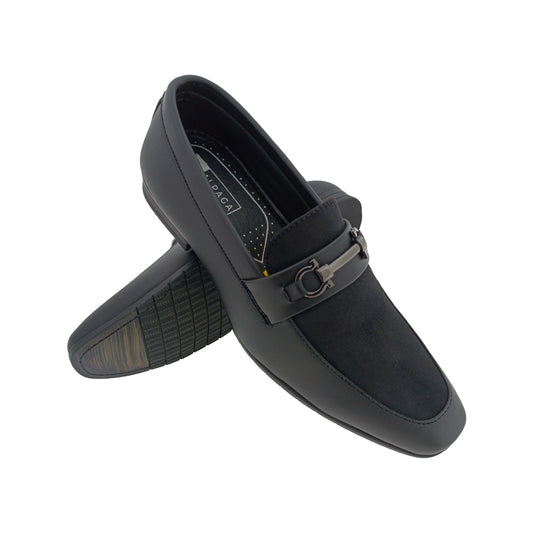 ALPAGA FLOW-29 BLACK MENS POINT LOAFER