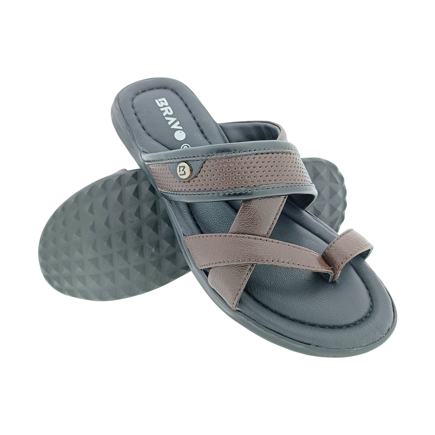 BRAVO BAMBI-01 BROWN MENS CHAPPAL
