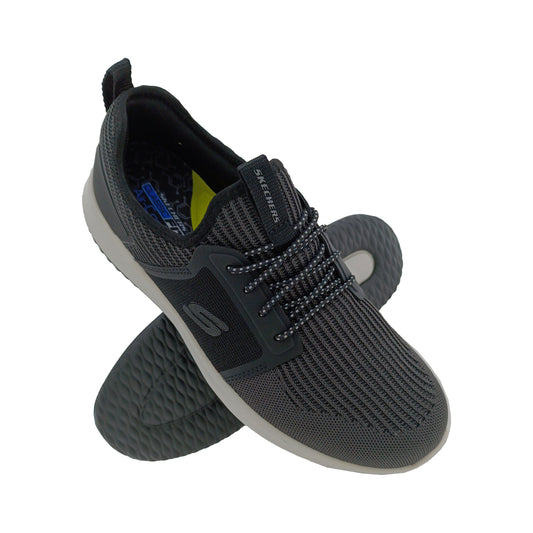 SKECHERS 210708 BLACK MENS SLIPON SPORTS SHOE