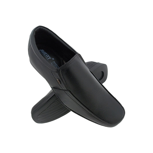 AVERY GP-91 BLACK MENS LEATHER SLIPON SHOE