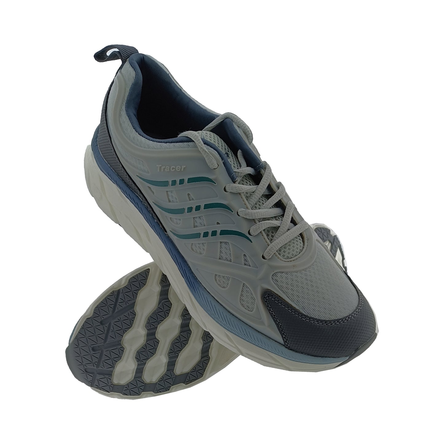 TRACER STEADY-2372 L.GREY MENS LACEUP SPORTS SHOE