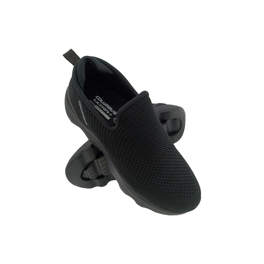 COLUMBUS ALFA-WALK BLACK MENS SLIPON SPORTS SHOE