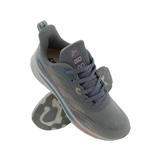 ABROS ASSL0214 L.GREY/TEAL KIDS LACEUP SPORTS SHOE