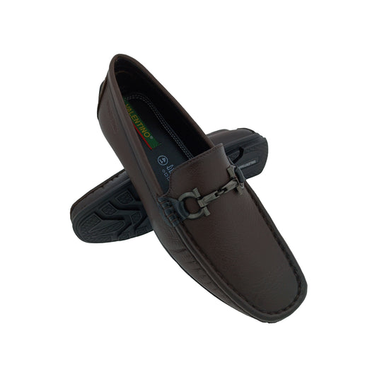 VALENTINO ITALIANO-05 BROWN MENS BOADER LOAFER