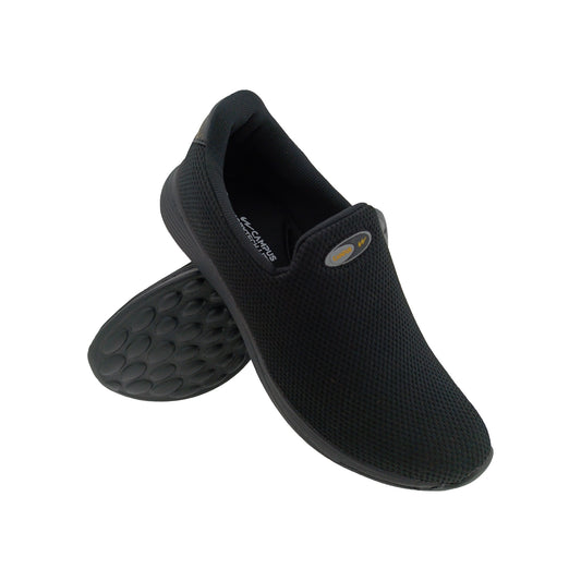 CAMPUS COCO BLACK/GOLD MENS SLIPON SPORTS SHOE