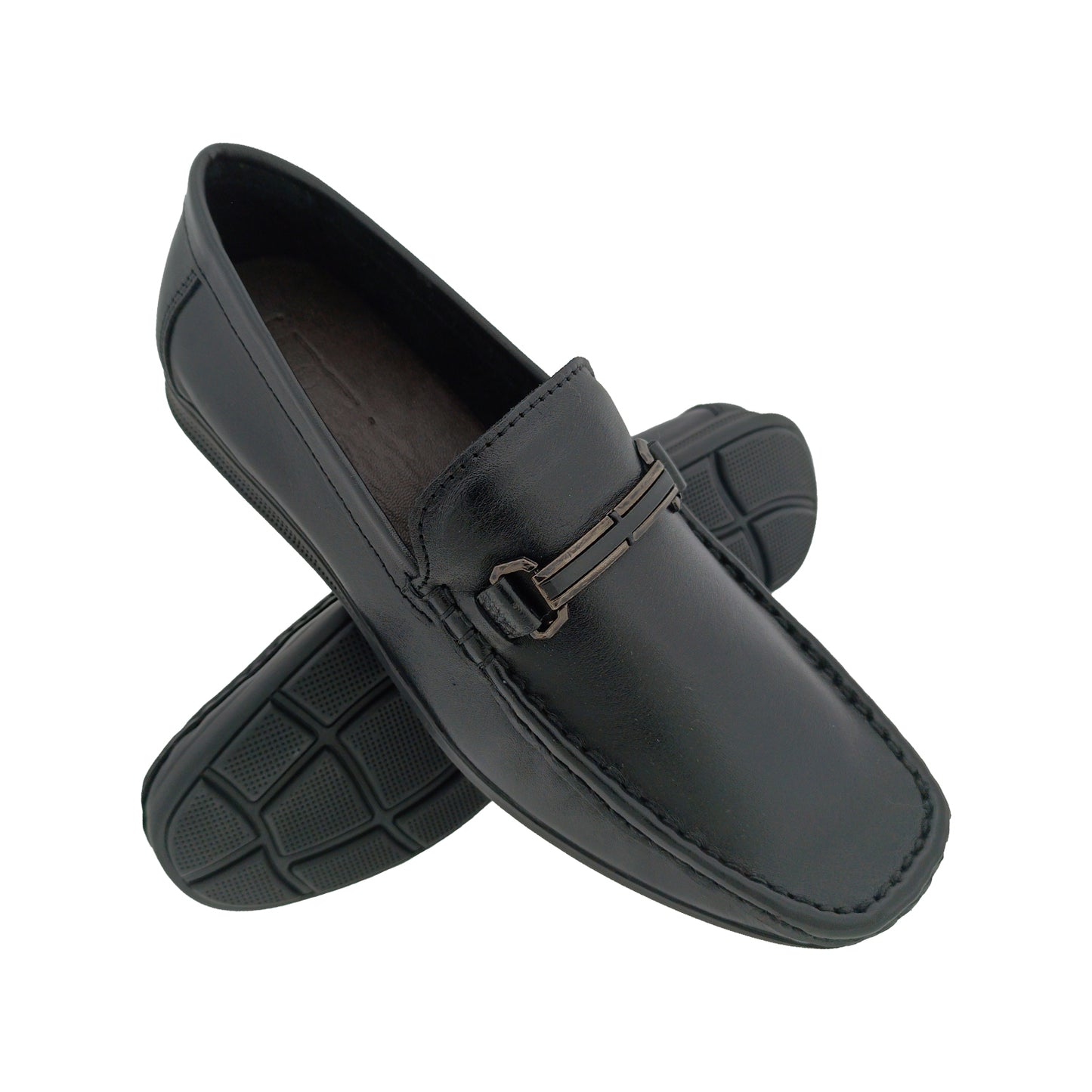 IDDI FAME-03 BLACK MENS BORDER LOAFER