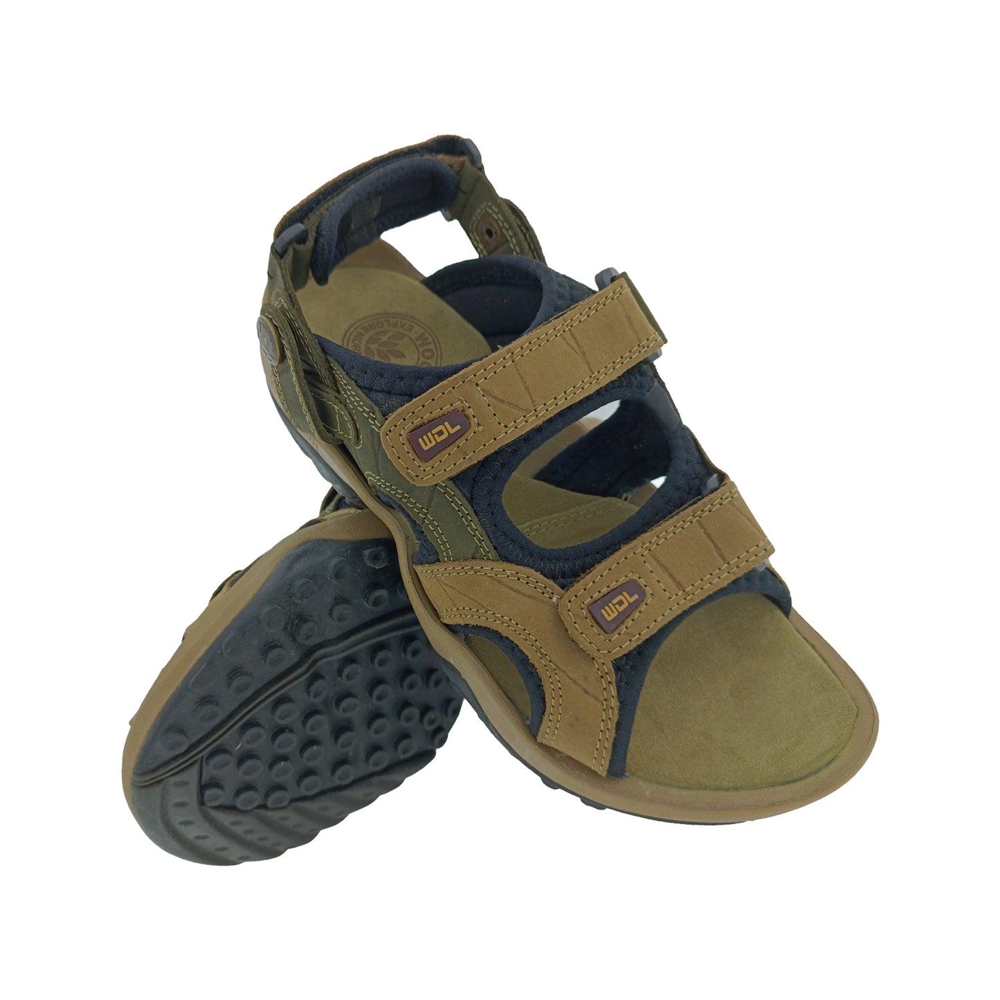 WOODLAND 1033111NW KHAKI MENS LATHER SANDAL