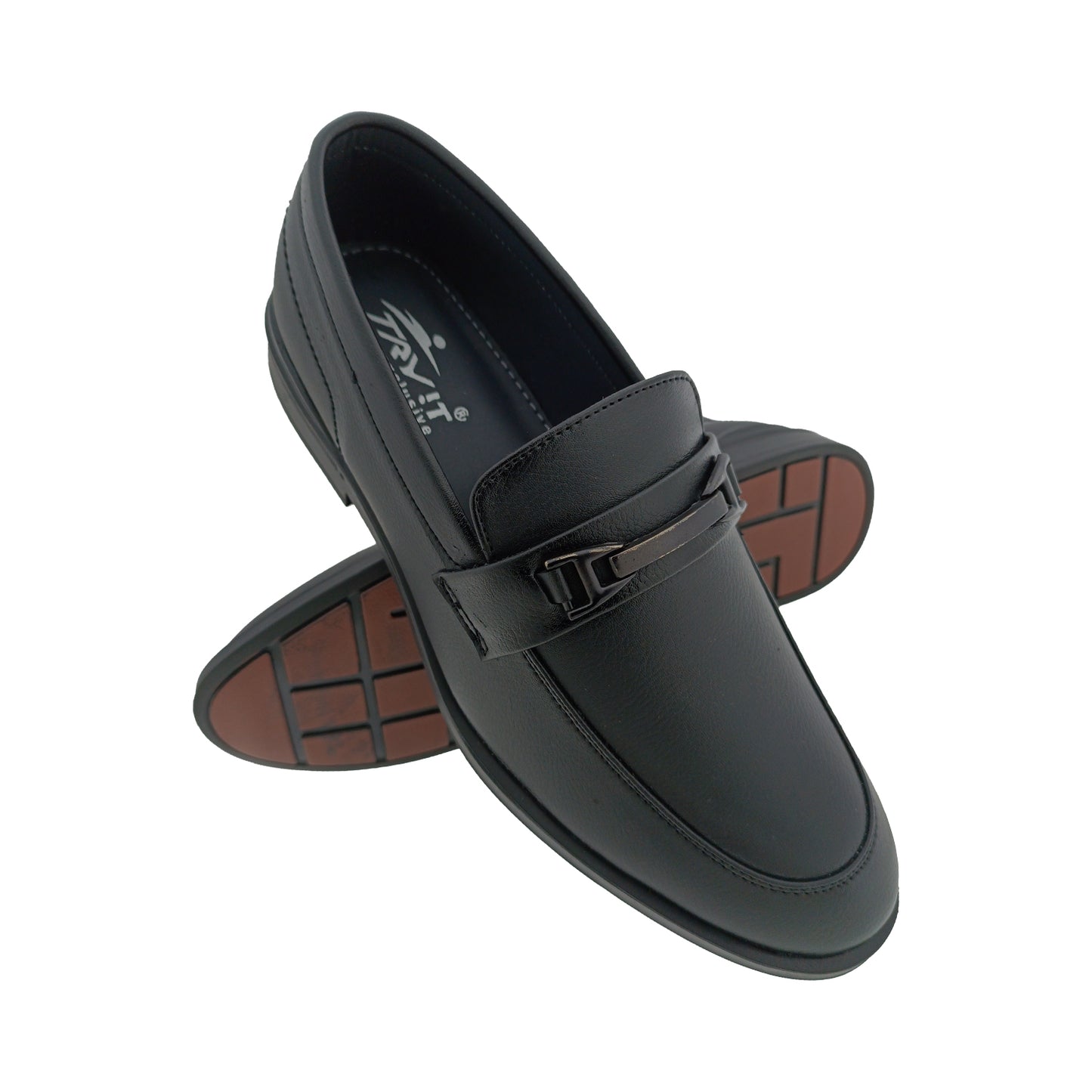 TRYIT 3402 BLACK MENS POINT LOAFER