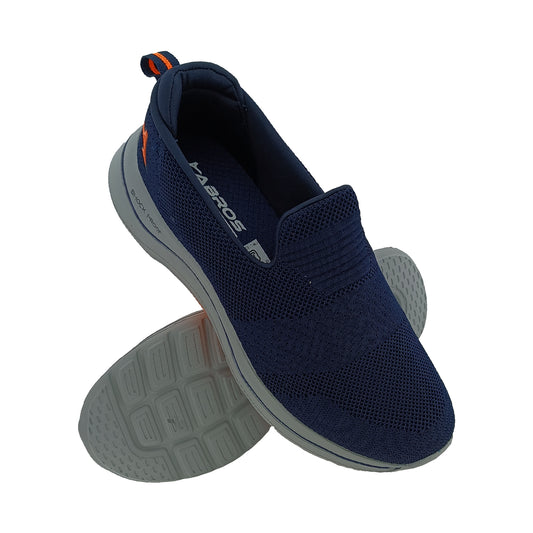 ABROS ASSG0119G NAVY/F.ORANGE MENS SLIPON SPORTS SHOE