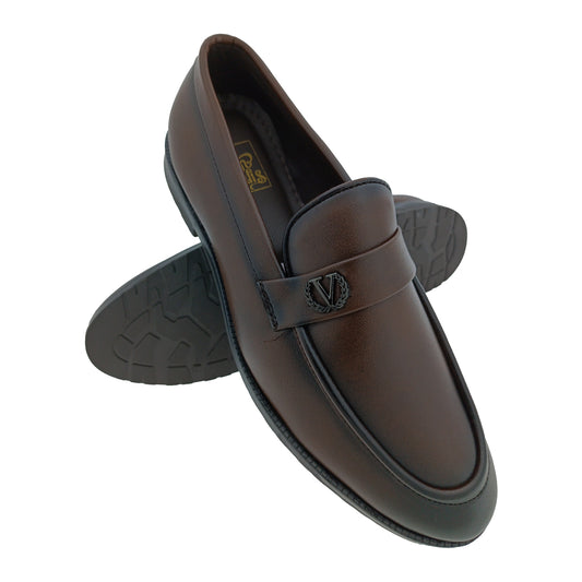 SAN LOUFIS 6101 BROWN MENS POINT LOAFER